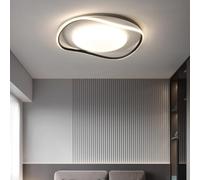 Lampada da Soffitto A LED Lampada da Soffitto Dimmerabile Moderna con Telecomando 3000k-6000k Lampada da Soggiorno creatività Curva Acrilica Design Camera da Letto Ristorante Deco, Black, 50CM