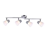 Lampada da soffitto a LED, lampada da soggiorno orientabile, cromata, H 15,5 cm
