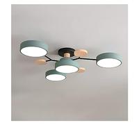 Lampada da soffitto a LED, lampadario a Filo, Acrilico Circolare per Soggiorno, Sala da Pranzo, Camera da Letto, corridoio, Cucina (Verde-4 Teste,