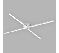 Plafoniera Luci Soggiorno LED Orientabile 4 Fiamma Alluminio L 78 CM