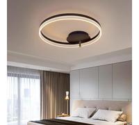 Lampada da Soffitto A LED Moderna Ad Anello Dimmerabile per Soggiorno, con Telecomando, Illuminazione Elegante per Sala da Pranzo, Lampada A Sospensione in Alluminio, Altezza Regol, 40cm