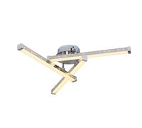 Lampada da Soffitto a Led Moderna, Chrome Vicino Al Soffitto, Lampada da Soffitto Regolabile a 3 Colori 3000K/4000K/6000K, Lampadari in Acciaio Inossidabile Dal Design Lineare per Guardaroba da Cucin