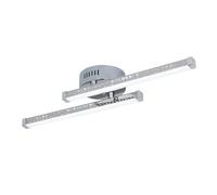 Lampada da Soffitto a Led Moderna, Chrome Vicino Al Soffitto, Lampada da Soffitto Regolabile a 3 Colori 3000K/4000K/6000K, Lampadari in Acciaio Inossidabile Dal Design Lineare per Guardaroba da Cucin