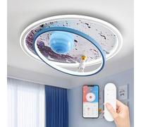 Lampada da soffitto a LED per bambini, Plafoniera Cameretta Bambini Dimmerabile con Telecomando, Lampada Soffitto Camera da Letto Astronauta, Cartoon Lampada da Soffitto Creativa per Bambino Ragazzi