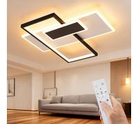 Lampada da soffitto a LED per camera da letto: lampada da soggiorno da 58 W dimmerabile con telecomando, lampada da cucina in bianco e nero, lampada da camera da letto geometrica moderna in acrilico p