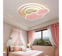 Lampada da soffitto a LED per cameretta dei Bambini, Moderna, Arcobaleno, Cloud109, dimmerabile 3000K-6500K, con Telecomando, in Acrilico, per Camera da Letto, Soggiorno, Ragazzo e Ragazza, Blu,