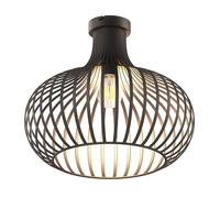 Lampada da soffitto a LED Plafoniera a filamento Lampada da tavolo da pranzo Lampada da soggiorno industriale color ruggine, rete metallica, 1x 4W 320Lm bianco caldo 1700K, DxH 40x35 cm