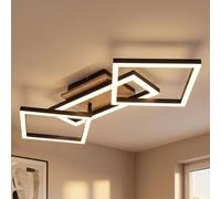 Lampada Da Soffitto A LED Regolabile Ottica Legno Schlafzimmerlampe L 70 CM