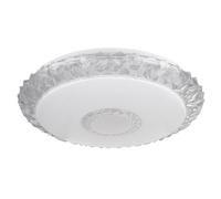 Lampada da soffitto a LED rotonda bianca Lampada da soffitto SmartLight rotonda con app e controllo vocale, colori dimmerabili e fissi, acrilico trasparente opalino diametro x altezza 50 x 10 cm