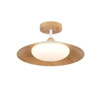 Lampada da Soffitto a Led Semi Flush Mount, 13.7 Pollici Minimalista in Ferro da Stiro Di Legno con Ombra Acrilica, Moderna Vintage Vicino Alla Lampada a Soffitto per Cucina Camera da Letto Portico C