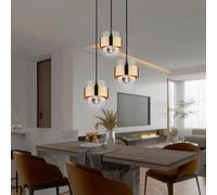 Lampadario Sospeso Lampada Da Tavolo In Ottone E Vetro H 120 Cm [EEK: Non valutato]