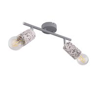 Lampada da soffitto app control Plafoniera faretto da soffitto a 2 luci spot, con faretti mobili effetto terrazzo, LED RGB 8,5W 806Lm, L 30 cm