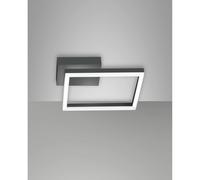 Fabas Luce Plafoniera LED Bard, 27x27 cm, antracite Fabas Luce