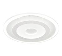 Lampada da soffitto bianca da camera da letto moderna plafoniera LED CCT, metallo acrilico, 1x LED 36W 2190lm 3000,4000,6000K, DxH 40x4,5 cm