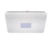 Lampada da soffitto bianca da soggiorno lampada da soffitto dimmerabile telecomando camera da letto, CCT cielo stellato, 1x LED 40W 2080lm 3000-5000K, LxLxH 60x60x9,5cm