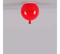 Lampada da soffitto colorata a palloncino per la camera dei bambini Lampadario decorativo E27 con paralume in acrilico incluso 25 cm Lampada a palloncino rossa per camera da letto di ragazzi e ragazze