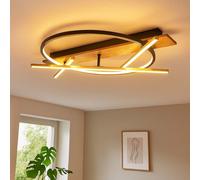 Lampada Da Soffitto Con 3 Modalità Di Luce In Finitura Legno Ottone LED 70Cm [EEK: E]