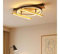 Lampada Da Soffitto Con 3 Modalità Di Luce In Ottone Nero LED L 44Cm