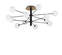 Plafoniera Industrial-Minimal Cosmopolitan Metallo Nero 12 Luci G9 3W 3000K