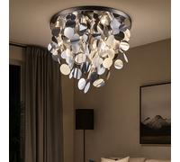 Lampada da Soffitto Cromo Cerchi Pendente Illuminazione Soggiorno Design Argento [EEK: Inaditato]