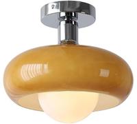 Lampada da soffitto decorativa in vetro lattimo per bar di casa, grande lampada da soffitto moderna di metà secolo, rossa e arancione, vintage, per corridoio, semi-incasso, per cucina, lampada da soff