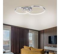 LED Plafoniera Camera da Letto IN Alluminio 2900 Lm Anelli Deckenleuchte [EEK: E]
