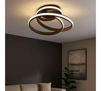 Lampada Da Soffitto Dimmerabile LED Per Camera Da Letto Design A Anello Nera