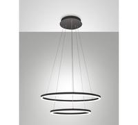 Lampada da soffitto Giotto Sospen Nera 2 luci stile moderno 52W Calda collezione Giotto