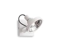 Plafoniera Moderna Glim Metallo Bianco 1 Luce Gu10 10W 3000K Luce Calda