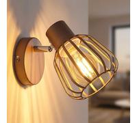 Lampada Da Soffitto Globo LED Caffè Marrone 4 Luci Regolabile Metallo [EEK: F]