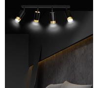 Emibig Hiro lampada da soffitto 4x8 W nero-oro 965/4