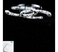 Lampada da soffitto in acciaio INOX K9 Crystal a intensità variabile, da incasso, moderna e contemporanea, con illuminazione da 36 W, 120 lm/W 58x40cm