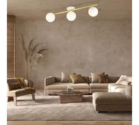 Lampada da soffitto in acciaio SPLENDI 3 Bianco e Oro 3xE14