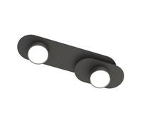 Lampada da soffitto in acciaio STILO 2 nera da interno 2xGX53