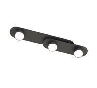 Lampada da soffitto in acciaio STILO 3 nera da interno 3xGX53