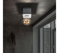 Lampada Da Soffitto In Cemento Grigia Lampada Da Soffitto Industriale Quadrata [EEK: Non valutato]