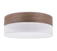 LAMPADA DA SOFFITTO IN LEGNO E PLEXIGLASS BIANCO 40CM NOCE
