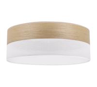 LAMPADA DA SOFFITTO IN LEGNO E PLEXIGLASS BIANCO 40CM ROVERE DORATO