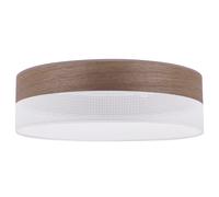 LAMPADA DA SOFFITTO IN LEGNO E PLEXIGLASS BIANCO 50CM NOCE