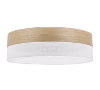 LAMPADA DA SOFFITTO IN LEGNO E PLEXIGLASS BIANCO 50CM ROVERE DORATO