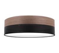 LAMPADA DA SOFFITTO IN LEGNO E PLEXIGLASS NERO 50CM NOCE