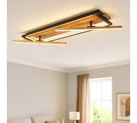 Plafoniera Lampada di Legno Lampadario Camera Letto Orientabile LED L 81,5 CM [EEK: Inaditato]