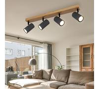 Lampada Da Soffitto In Legno Spot Lampada Mobile Grafite Opaco Lunghezza 56Cm [EEK: Non valutato]