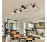 Lampada Da Soffitto In Metallo A Gabbia 4 Fiamme Illuminazione Faretti Big.Light [EEK: Non valutato]