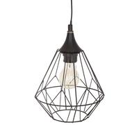 Lampada da soffitto in metallo nero Atmosphera Sospensione D19 H27 - Design geometrico