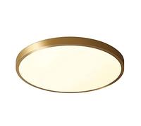 Lampada da soffitto in ottone American All Bronze Plafoniera dimmerabile Plafoniera a LED per interni ultrasottile Soggiorno Balcone Corridoio Corridoio Plafoniera a forma rotonda Dimmerazione remota