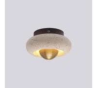 Lampada da Soffitto in Stile Wabi-Sabi Giapponese, Lampada da Soffitto in Pietra Naturale Nordica per Cascina Vintage, Travertino Giallo Art Deco Vicino Alla Lampada da Soffitto per Corridoio Della C