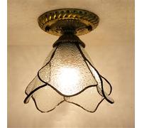 Lampada da soffitto in vetro colorato contemporaneo, stile retrò americano, creativo, soggiorno, ristorante, camera da letto, villa, hotel, guardaroba, corridoio, balcone, bar, caffetteria (stile 23)