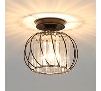 Lampada da soffitto in vetro vintage, E27, lampada per corridoio, sala da pranzo, balcone, ingresso, camera da letto, soggiorno