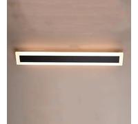 Lampada da soffitto industriale lunga, lampada da soffitto lineare nera da fattoria, moderna, a LED, per corridoio, bagno, vicino alla lampada da soffitto per cucina, ingresso, camera da letto